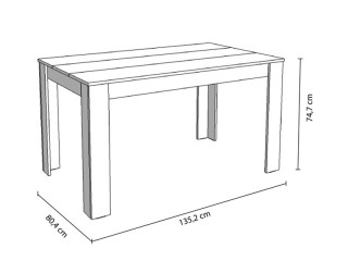 Трпезариска маса  ДОМУС 135х80 